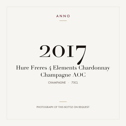 Hure Freres 4 Elements Chardonnay Champagne 2017 AOC 0,75l from Champagne — ANNO vintage card; photograph of the actual bottle available on request