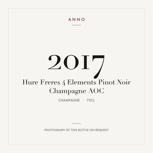 Hure Freres 4 Elements Pinot Noir Champagne 2017 AOC 0,75l from Champagne — ANNO vintage card; photograph of the actual bottle available on request