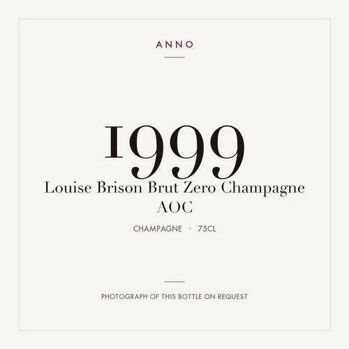Louise Brison Brut Zero Champagne 1999 AOC 0,75l from Champagne — ANNO vintage card; photograph of the actual bottle available on request