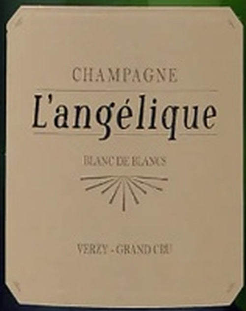 Mouzon-Leroux L'Angelique Blanc de Blancs Verzy Grand Cru Champagne AOC — wine label, illustrative image