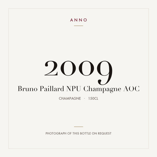 Bruno Paillard NPU Champagne 2009 AOC 1,5l from Champagne — ANNO vintage card; photograph of the actual bottle available on request