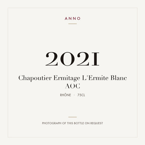 Chapoutier Ermitage L'Ermite Blanc 2021 AOC 0,75l from Rhône — ANNO vintage card; photograph of the actual bottle available on request