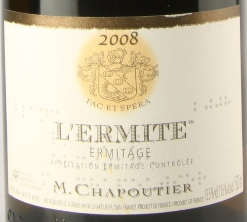 Chapoutier Ermitage L'Ermite Blanc 2008 AOC 1,5l — wine label