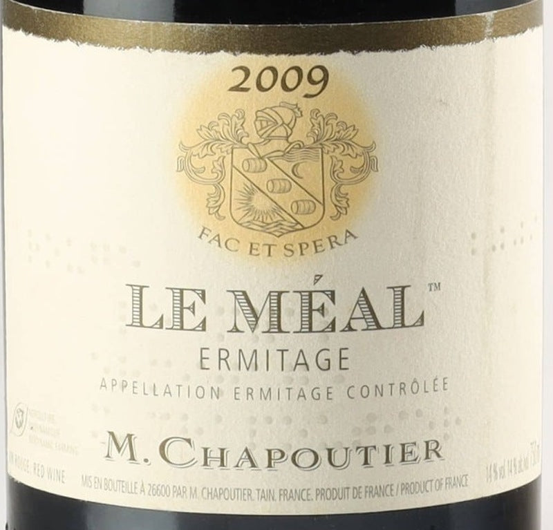 Chapoutier Hermitage Le Meal 2009 AOC 0,75l from Rhône — ANNO vintage card; photograph of the actual bottle available on request
