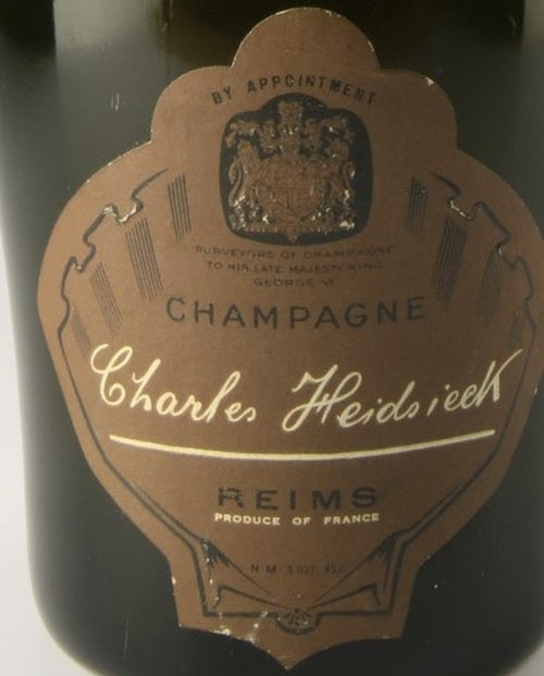 Charles Heidsieck Brut Champagne 1961 AOC 0,75l from Champagne — ANNO vintage card; photograph of the actual bottle available on request