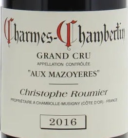 Christophe Roumier Charmes-Chambertin Grand Cru Aux Mazoyeres 2016 AOC 0,75l — wine label