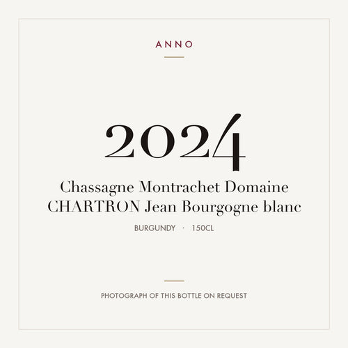 Domaine Jean Chartron Chassagne-Montrachet 2024 AOC 1,5l — ANNO-jaargangkaart; foto van de echte fles op aanvraag