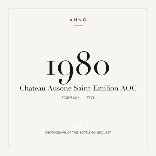 Chateau Ausone Saint-Emilion 1980 AOC 0,75l — wine label, illustrative image