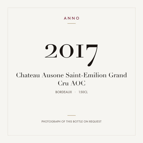Chateau Ausone Saint-Emilion Grand Cru 2017 AOC 1,5l from Bordeaux — ANNO vintage card; photograph of the actual bottle available on request