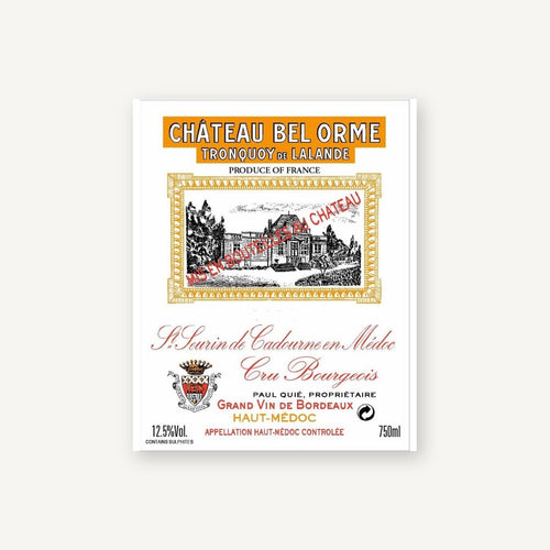 Chateau Bel Orme Tronquoy de Lalande Haut-Medoc 1962 AOC 1,5l — wijnetiket, illustratieve afbeelding