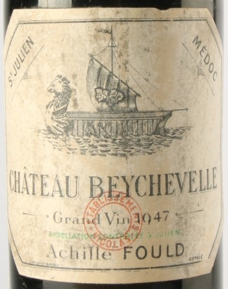 Chateau Beychevelle Saint-Julien 1947 AOC 0,75l — wine label