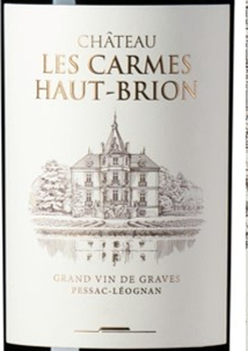 Chateau Les Carmes Haut-Brion Pessac-Leognan AOC — wine label, illustrative image