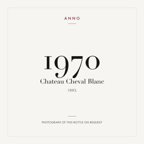 Chateau Cheval Blanc Saint-Emilion 1970 AOC 1,5l — ANNO-jaargangkaart; foto van de echte fles op aanvraag