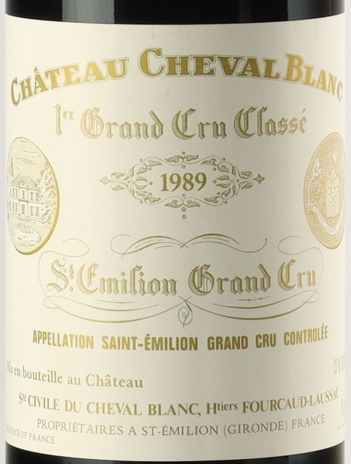 Chateau Cheval Blanc Saint-Emilion 1989 AOC 0,75l — 酒標
