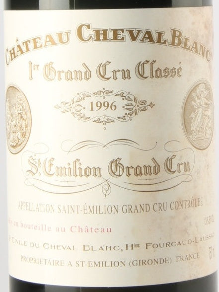 Chateau Cheval Blanc Saint-Emilion 1996 AOC 0,75l — etichetta del vino