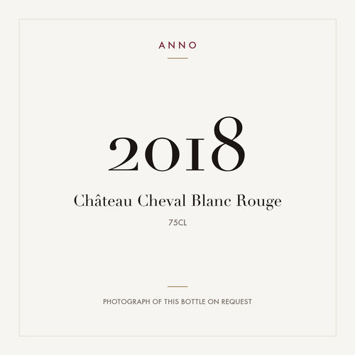 Chateau Cheval Blanc Saint-Emilion 2018 AOC 0,75l — ANNO vintage card; photograph of the actual bottle available on request