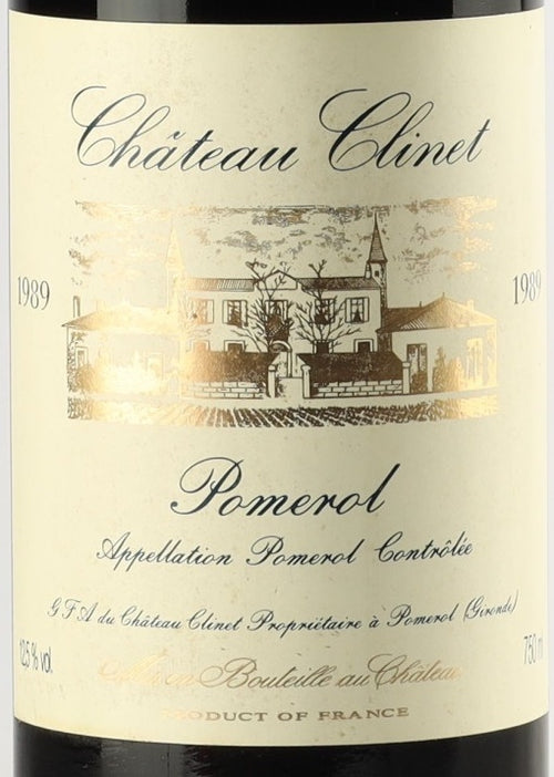 Chateau Clinet Pomerol 1989 AOC 0,75l — vinetiket