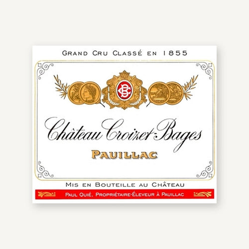 Chateau Croizet-Bages Pauillac 1957 AOC 0,75l — 酒標(示意圖)