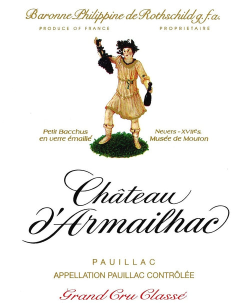 Chateau d'Armailhac Pauillac AOC — wine label, illustrative image