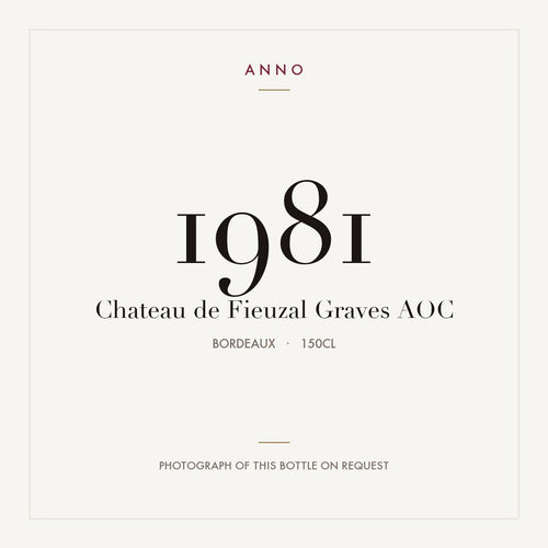 Chateau de Fieuzal Graves 1981 AOC 1,5l, Бордо — карточка урожая ANNO; фото настоящей бутылки по запросу