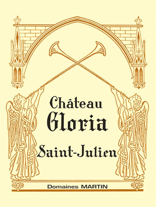 Chateau Gloria Saint-Julien AOC — wine label, illustrative image