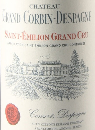 Chateau Grand Corbin-Despagne Saint-Emilion Grand Cru 2004 AOC 0,75l — etiqueta del vino, imagen ilustrativa