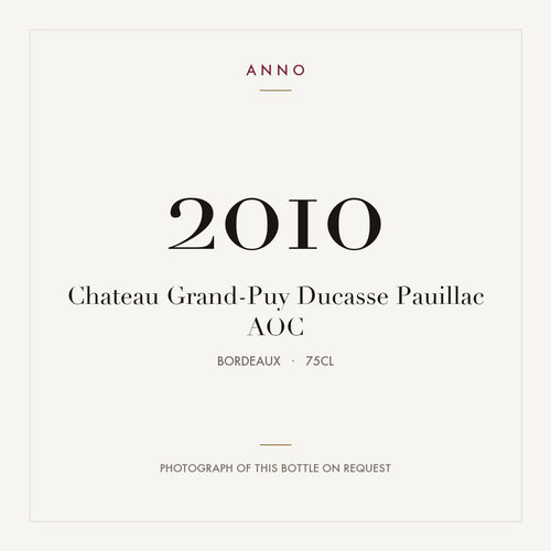 Chateau Grand-Puy Ducasse Pauillac 2010 AOC 0,75l — wine label, illustrative image