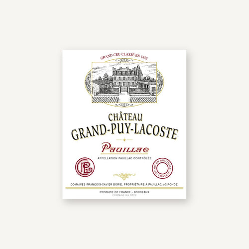 Chateau Grand-Puy-Lacoste Pauillac 1964 AOC 0,75l — etichetta del vino