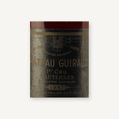 Chateau Guiraud Sauternes 1947 AOC 0,75l — 酒標
