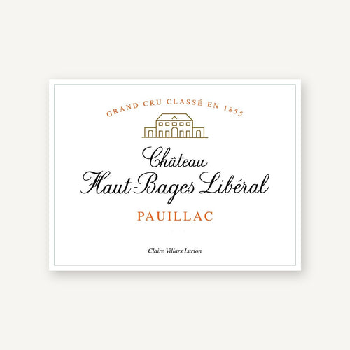 Chateau Haut-Bages Liberal Pauillac 1989 AOC 0,75l — wine label, illustrative image