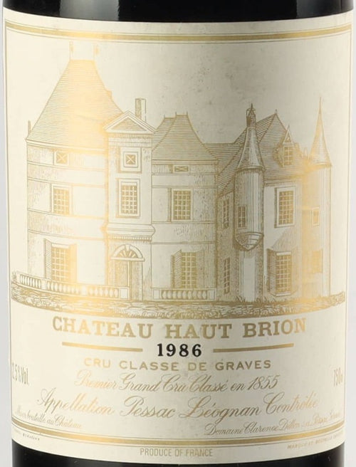 Chateau Haut-Brion Pessac-Leognan 1986 AOC 0,75l — wine label
