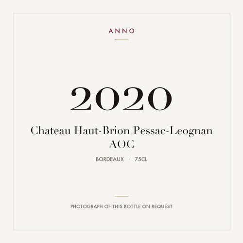Chateau Haut-Brion Pessac-Leognan 2020 AOC 0,75l from Bordeaux — ANNO vintage card; photograph of the actual bottle available on request