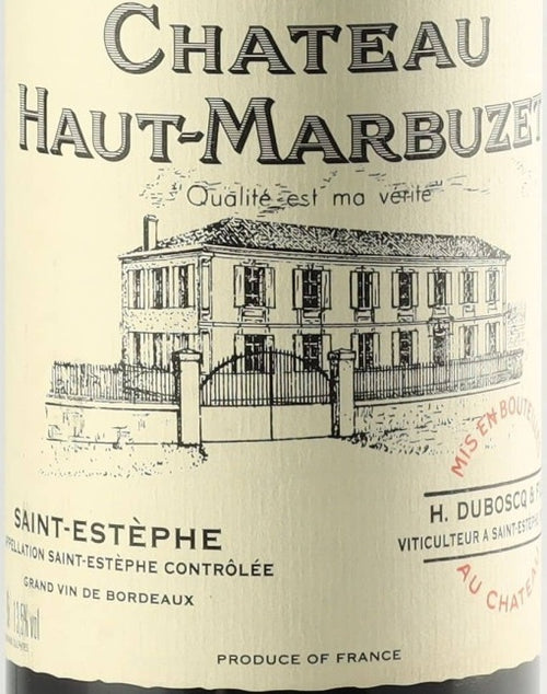 Chateau Haut-Marbuzet Saint-Estephe AOC — wine label, illustrative image