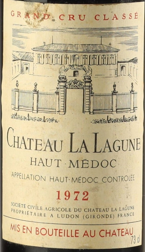 Chateau La Lagune Haut-Medoc 1972 AOC — wine label