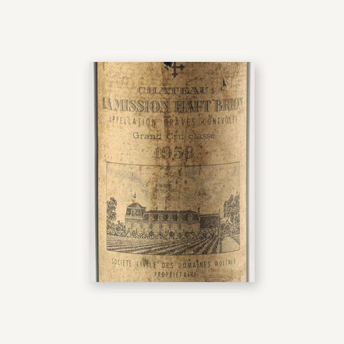 Chateau La Mission Haut-Brion Graves 1958 AOC 0,75l — vinetiket