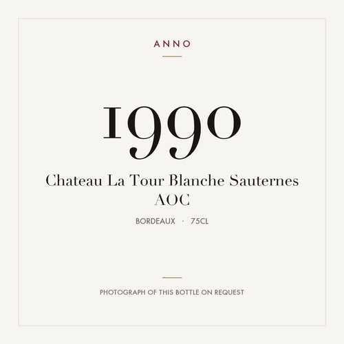 Chateau La Tour Blanche Sauternes 1990 AOC 0,75l — этикетка вина, иллюстративное изображение