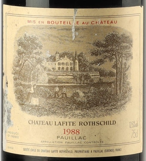 Chateau Lafite Rothschild Pauillac 1988 AOC 0,75l — 酒標