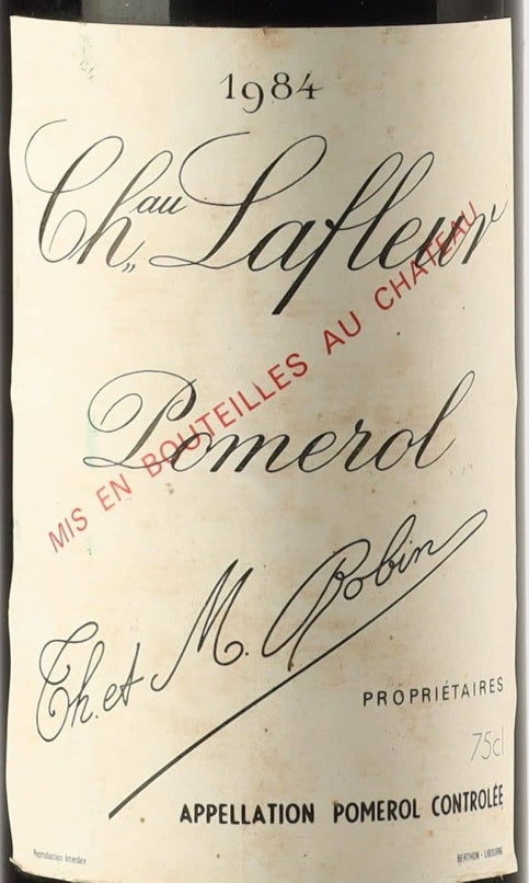 Chateau Lafleur Pomerol 1984 AOC 0,75l — etichetta del vino