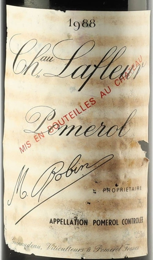 Chateau Lafleur Pomerol 1988 AOC 0,75l — Weinetikett