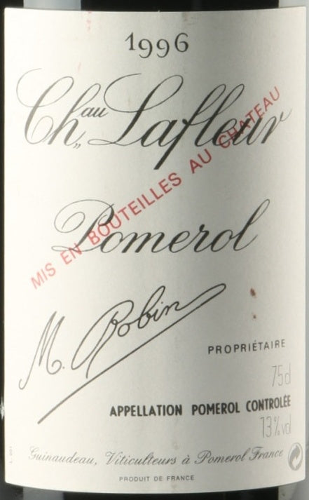 Chateau Lafleur Pomerol 1996 AOC 0,75l — wine label