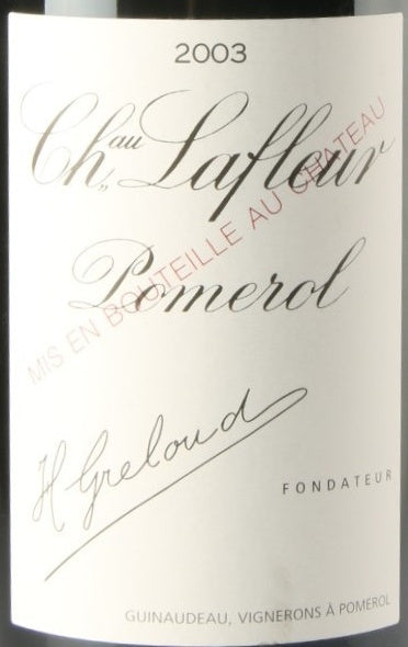 Chateau Lafleur Pomerol 2003 AOC 0,75l — vinetiket