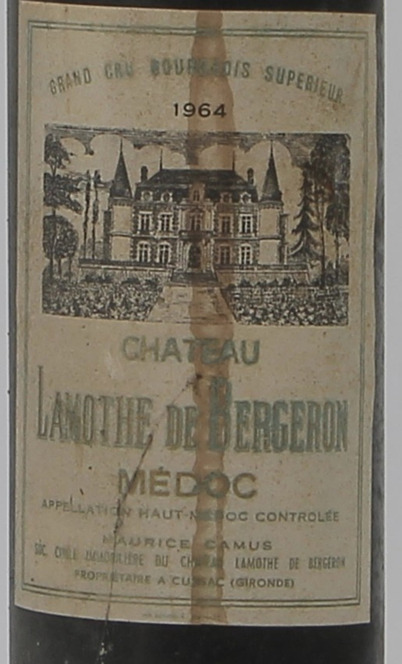 Chateau Lamothe de Bergeron Haut-Medoc 1964 AOC — wine label