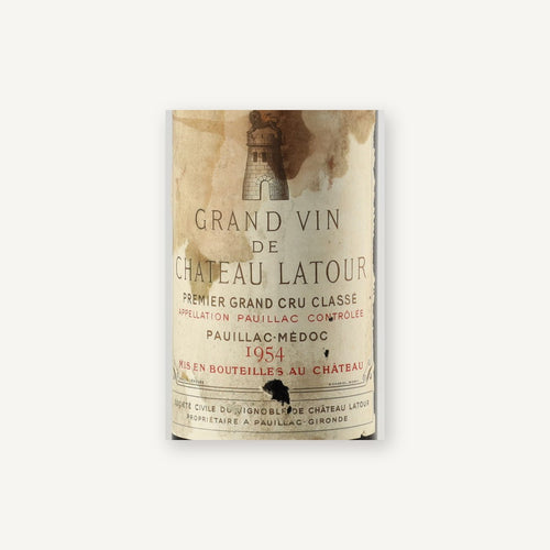 Chateau Latour Pauillac 1954 AOC 0,75l — wijnetiket