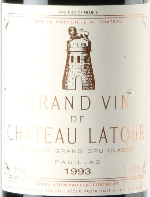 Chateau Latour Pauillac 1993 AOC 0,75l — wine label