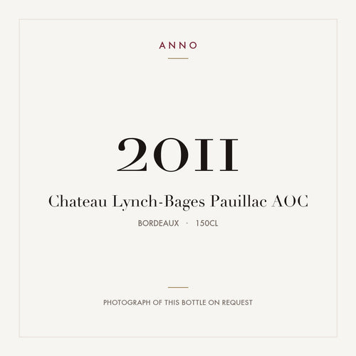 Chateau Lynch-Bages Pauillac 2011 AOC 1,5l, Bordeaux — ANNO-Jahrgangskarte; Foto der tatsächlichen Flasche auf Anfrage