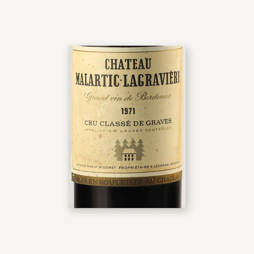 Chateau Malartic-Lagraviere Graves 1971 AOC 0,75l — rótulo do vinho