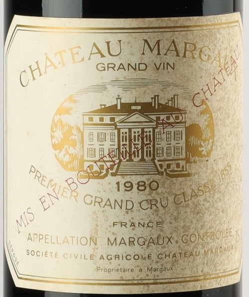 Chateau Margaux Margaux 1980 AOC 0,75l — etiqueta del vino
