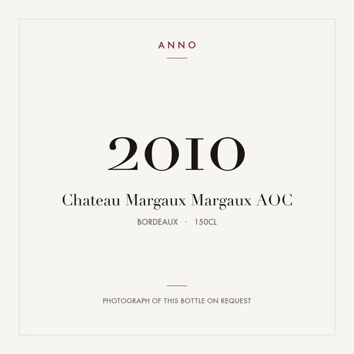 Chateau Margaux Margaux 2010 AOC 1,5l from Bordeaux — ANNO vintage card; photograph of the actual bottle available on request