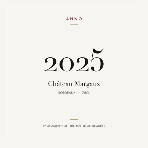 Chateau Margaux Margaux 2025 AOC 0,75l — ANNO-Jahrgangskarte; Foto der tatsächlichen Flasche auf Anfrage