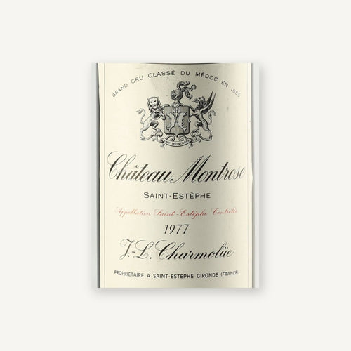 Chateau Montrose Saint-Estephe 1977 AOC 0,75l — 酒標